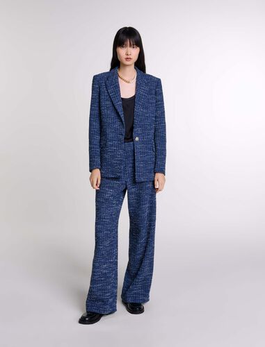 Tweed jacket : Blazers & Jackets color Blue