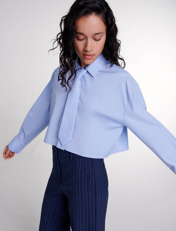 Shirt with removable tie - Shirts - MAJE