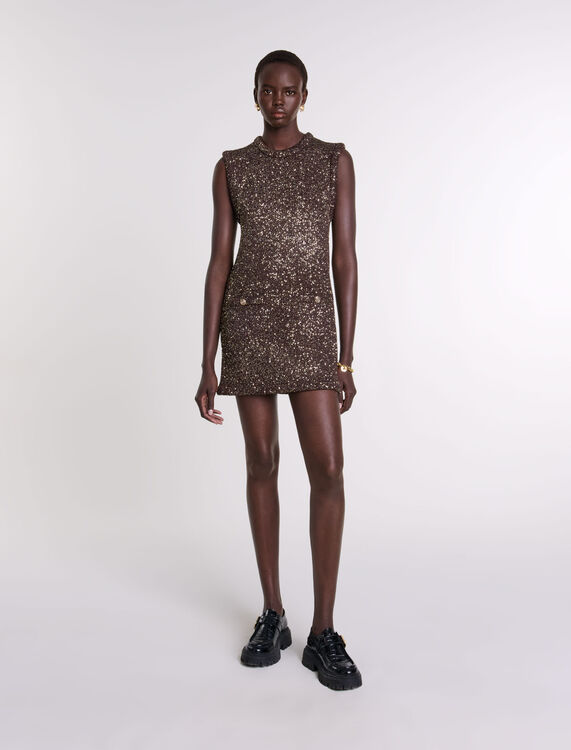 Short sequin dress -  - MAJE