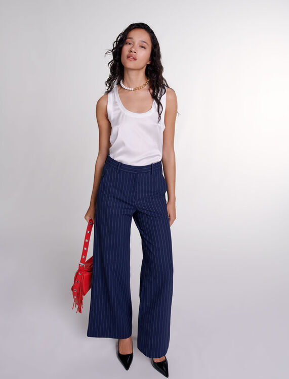 Striped trousers -  - MAJE