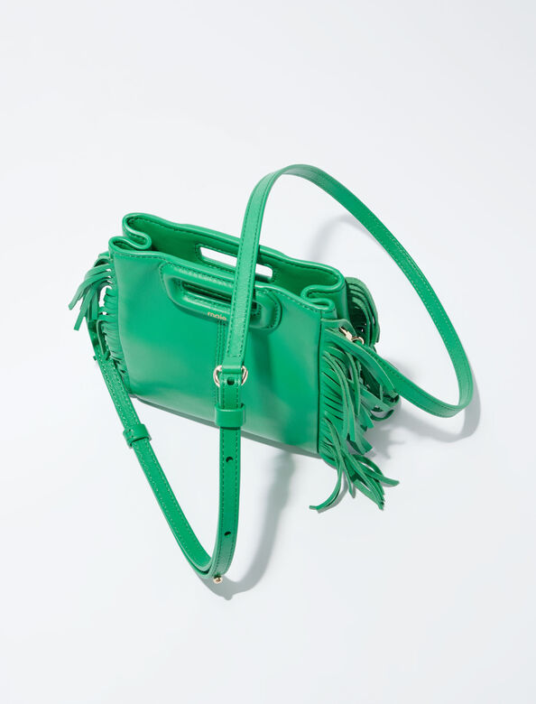 Leather bag with chain strap : New Collection color Casino Green