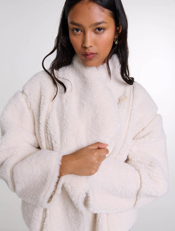 Short faux fur coat - Coats - MAJE