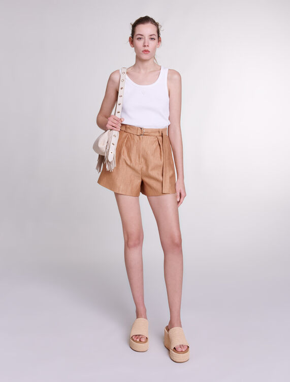 Linen shorts - Skirts & Shorts - MAJE