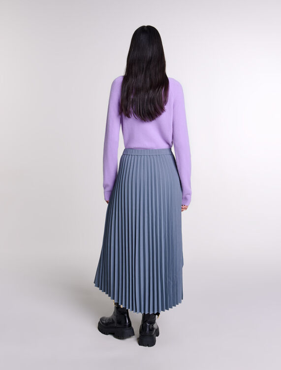 Asymmetrical pleated skirt -  - MAJE