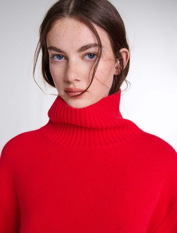 High-neck cashmere jumper -  - MAJE