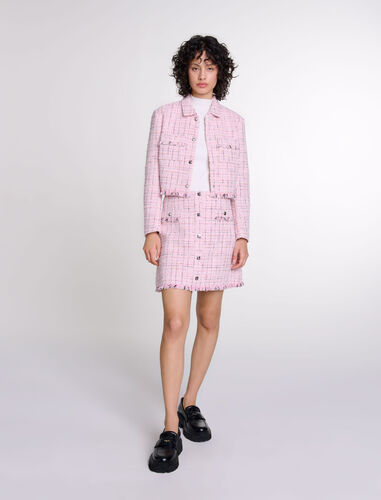 Tweed jacket : Blazers & Jackets color Pink