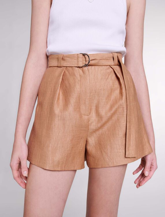 Linen shorts - Skirts & Shorts - MAJE