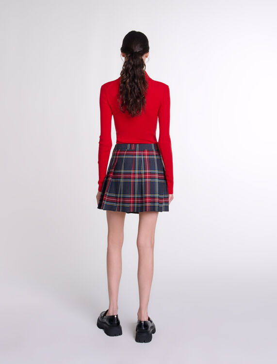 Short tartan print skirt -  - MAJE