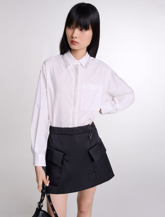 Short satin skirt -  - MAJE