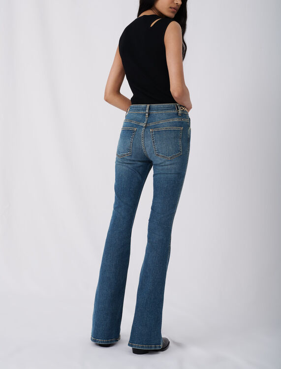 120PRAME Flared jeans with horsebit detail - Jeans - Maje.com