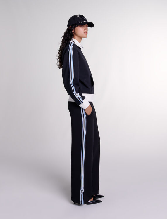 Embroidered tracksuit jacket -  - MAJE