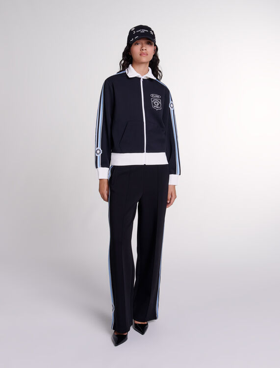 Embroidered tracksuit jacket - Blazers & Jackets - MAJE