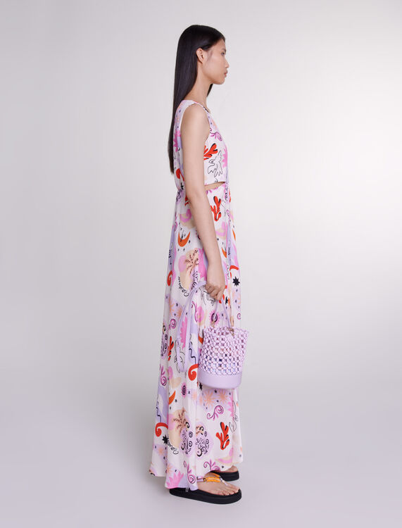 Cutaway silk maxi dress - View All - MAJE