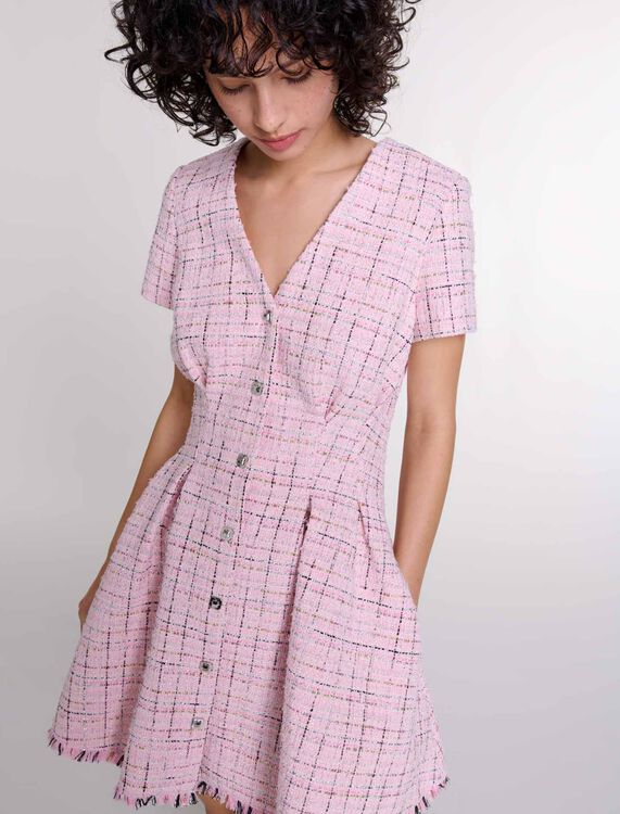 Tweed babydoll dress -  - MAJE