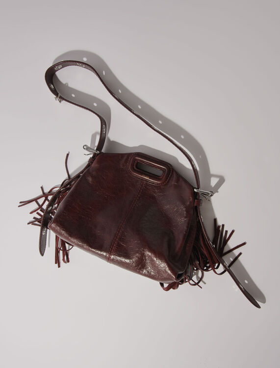 Crackled leather Miss M Mini bag -  - MAJE