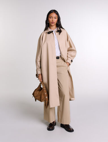 Long trench coat : Coats color Beige light