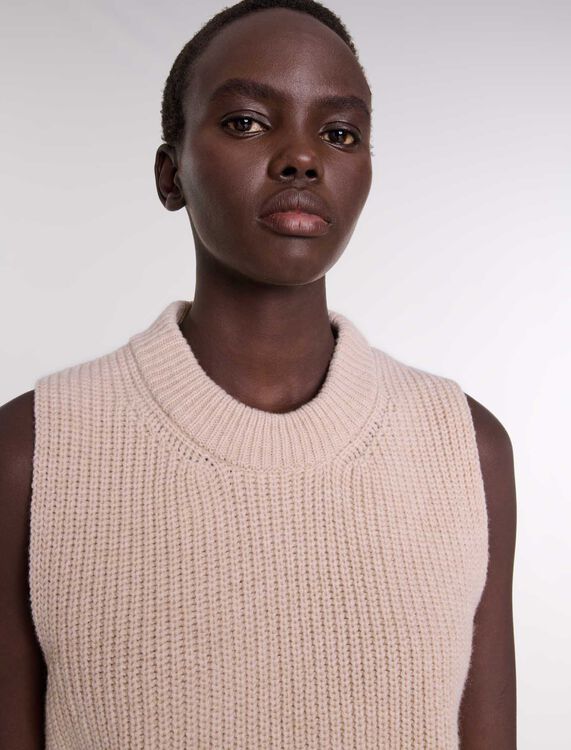 Sleeveless wool jumper -  - MAJE