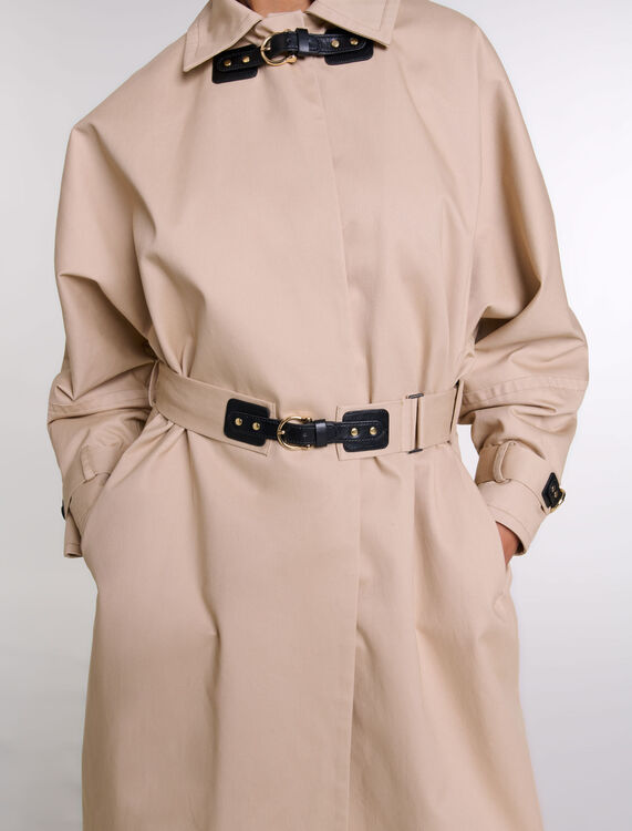 Long trench coat - Coats - MAJE