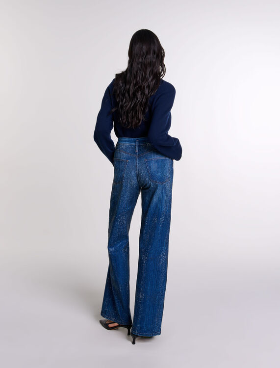 Rhinestone jeans -  - MAJE