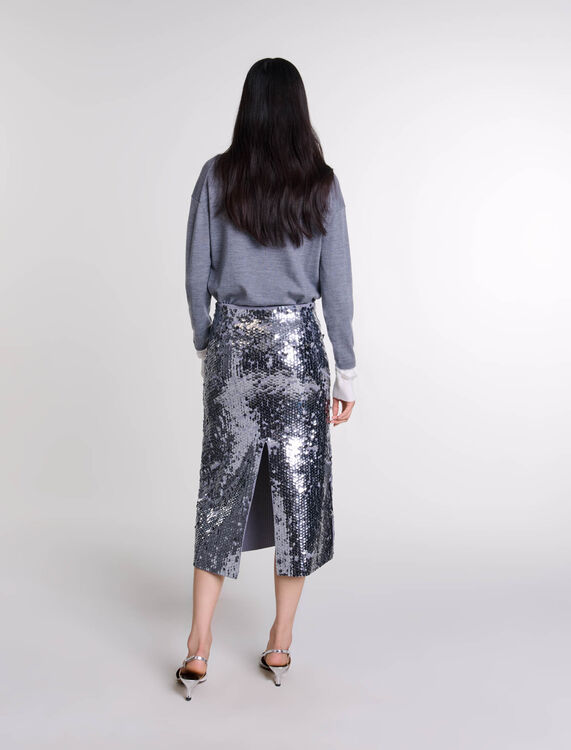 Knit skirt with sequins - Skirts & Shorts - MAJE