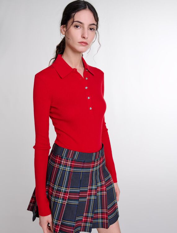 Short tartan print skirt - Skirts & Shorts - MAJE