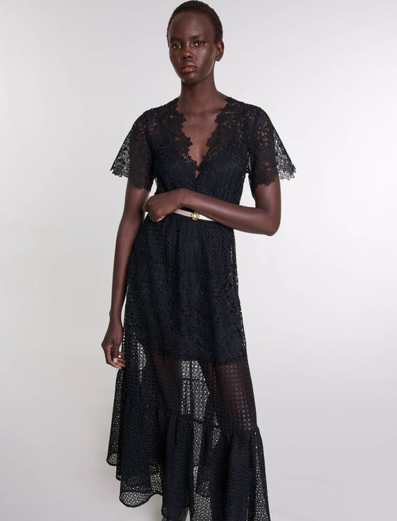 Lace maxi dress - Dresses - MAJE