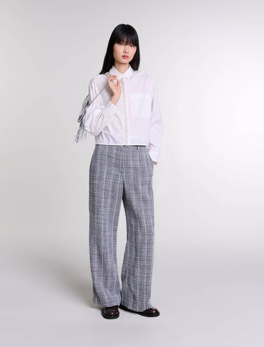 Tweed trousers : Trousers & Jeans color Grey