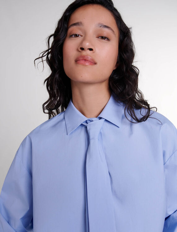 Shirt with removable tie - Shirts - MAJE