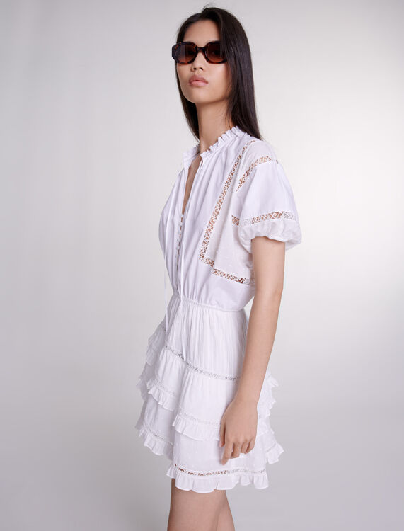 Short embroidered dress - Dresses - MAJE