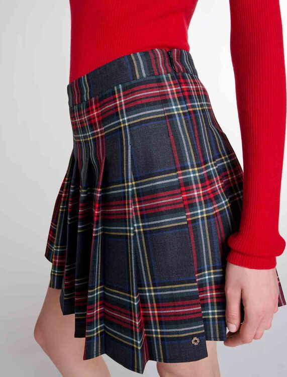 Short tartan print skirt - Skirts & Shorts - MAJE