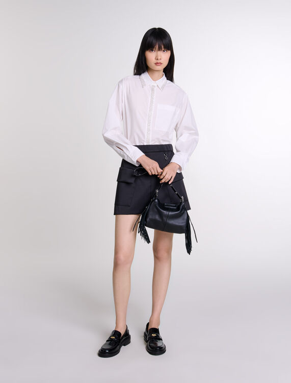 Short satin skirt -  - MAJE