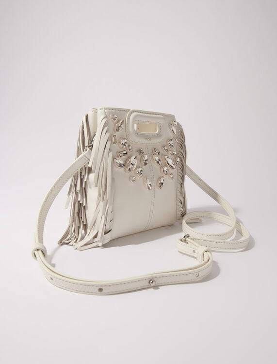 M mini leather bag with diamantés - M Bag - MAJE